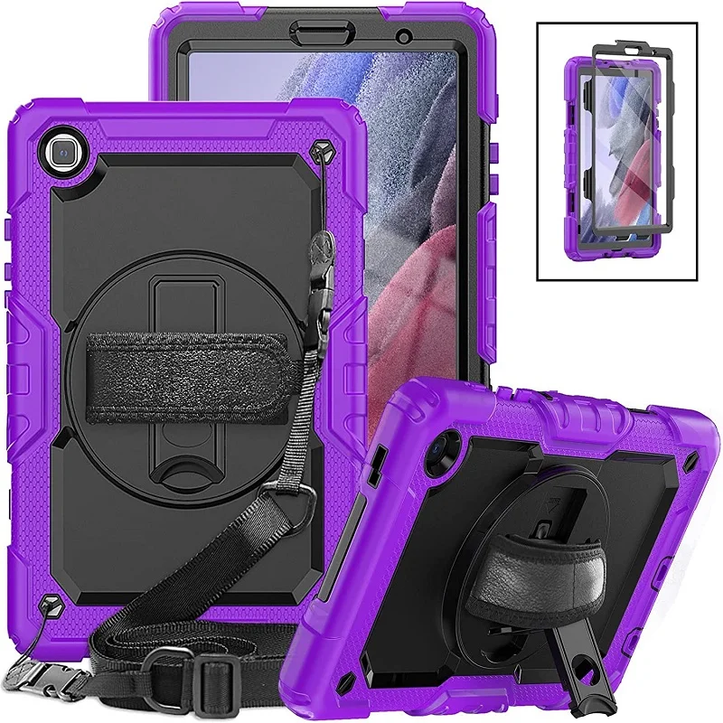 

Kids Case For Samsung Galaxy Tab A 8.0 SM-T290 T295 2019 10.1 T510 A7 Lite 8.7 T220 Tablet Cover+Screen Protector+Shoulder Strap