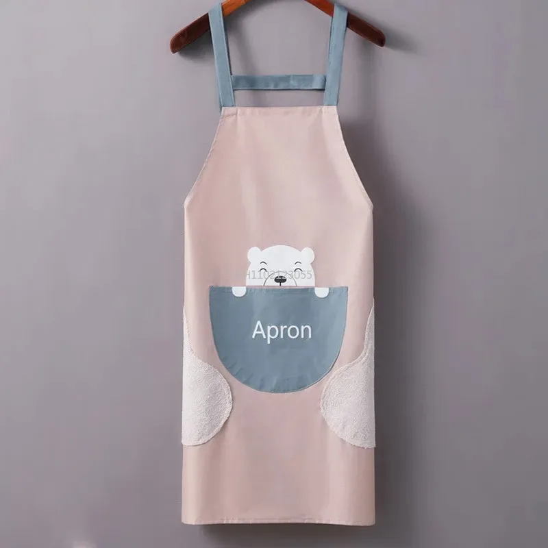 Sleeveless Aprons Household Cooking Tools Kitchen Cooking Accessories Oil-proof Waterproof Cartoon Apron Apron Waist Wipe Hand