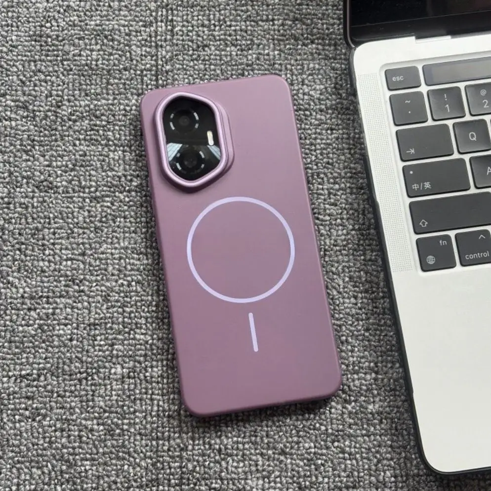 Sleek Magnetic Wireless Charging Protective Case - Hard PC Back Cover