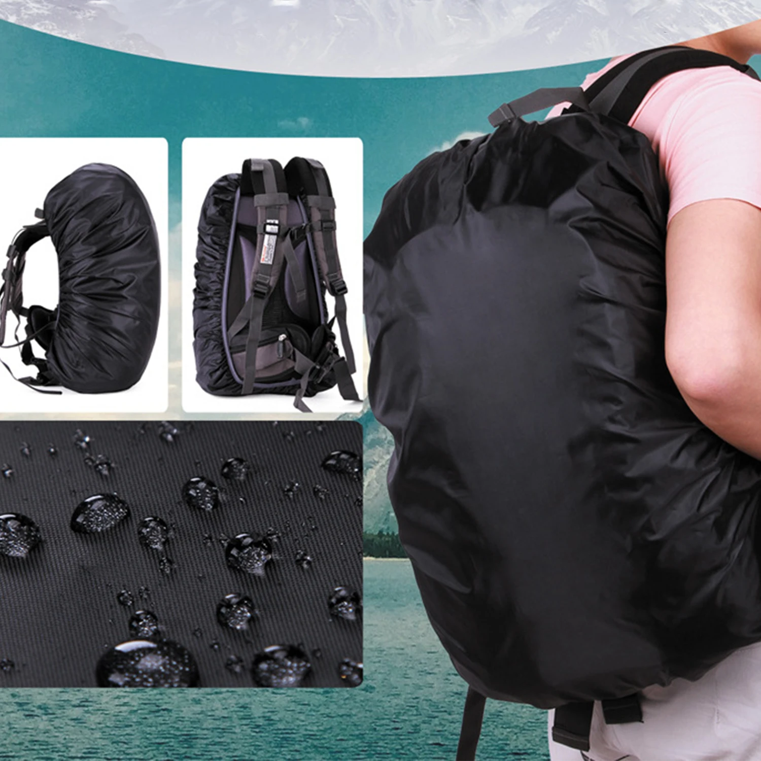 3 Sizes Backpack Rain Cover Collapsible Waterproof Bagcover Tactical Outdoor Camping Hiking Climbing Dust Backpack Raincover New