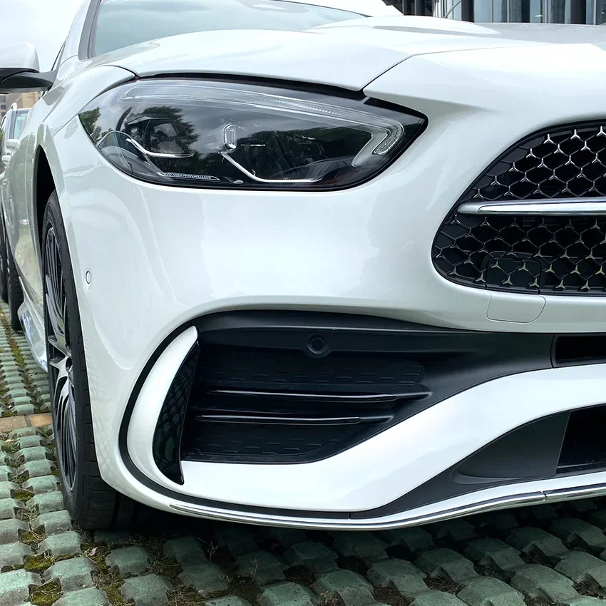 For Mercedes Benz C Class W206 C200 C260 C300 2022+ 4PCS Car Front Bumper Splitter Fins Body Spoiler Canards Cover T