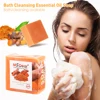 100g Natural Turmeric Soap Face Bath Cleansing Ginger Essential Oil Soap Ginger Soap Antioxidant Deep Cleansing Turmeric Soap 1