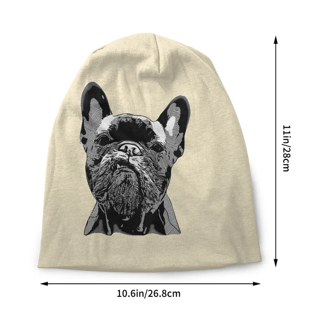 Niedliche französische Bulldogge geometrische Motorhaube Homme Mode Strick  mütze für Frauen Männer Winter warme Haustier Hund Mützen Mützen -  AliExpress
