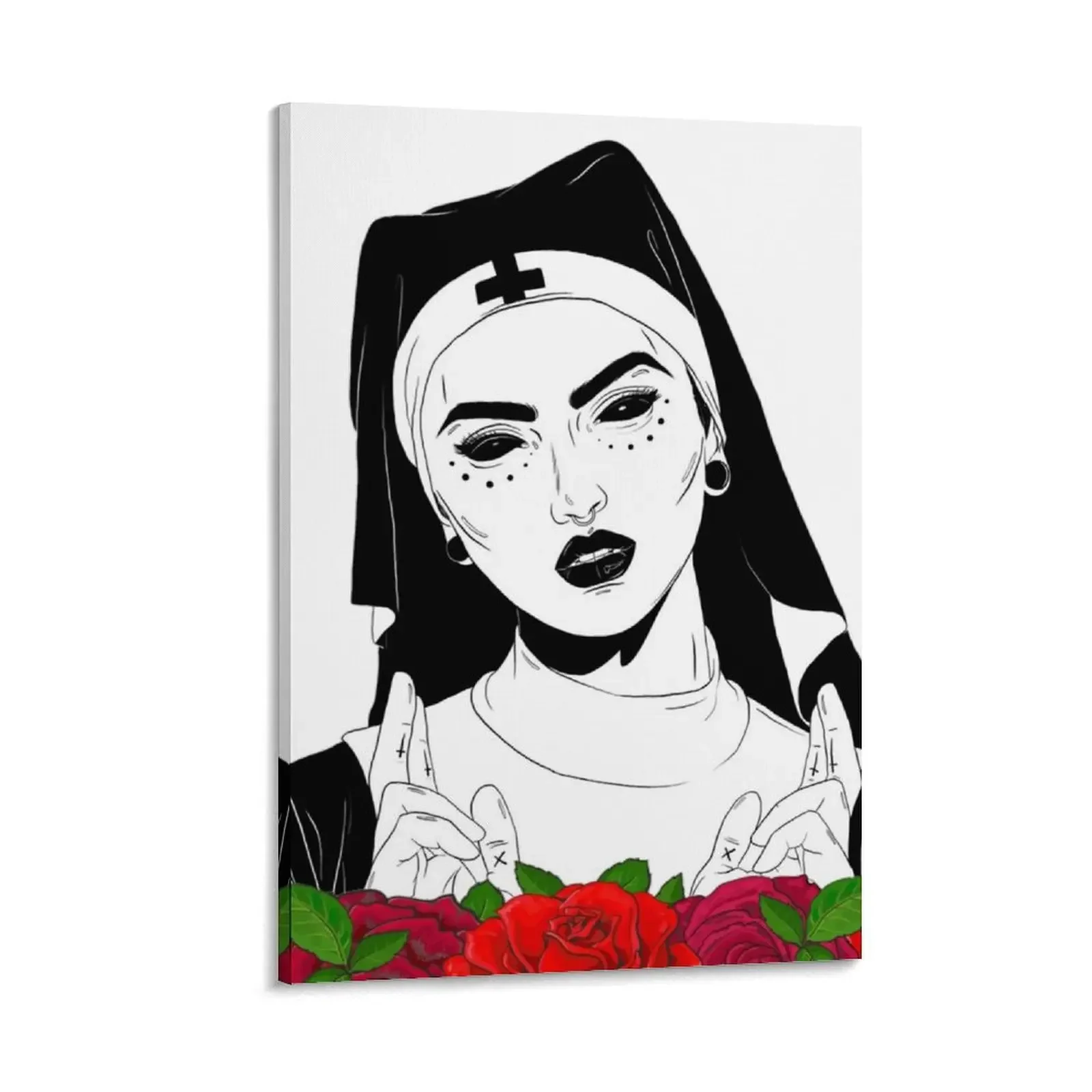

Satanic Nun Canvas Painting Picture on the wall Paintings on the wall wall decoration painting