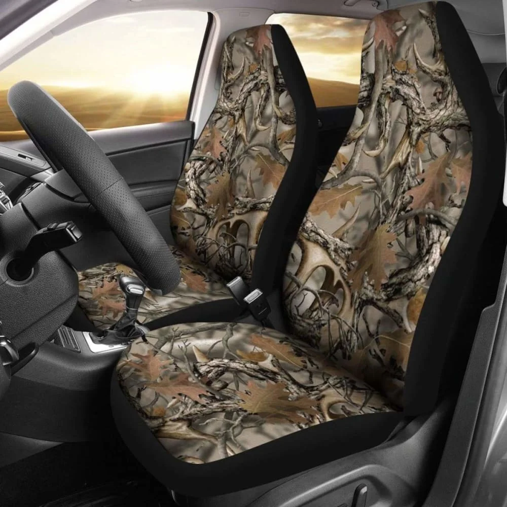 

Camo Car Seat Cover 01 Hunting,Pack of 2 Universal Front Seat Protective Cover