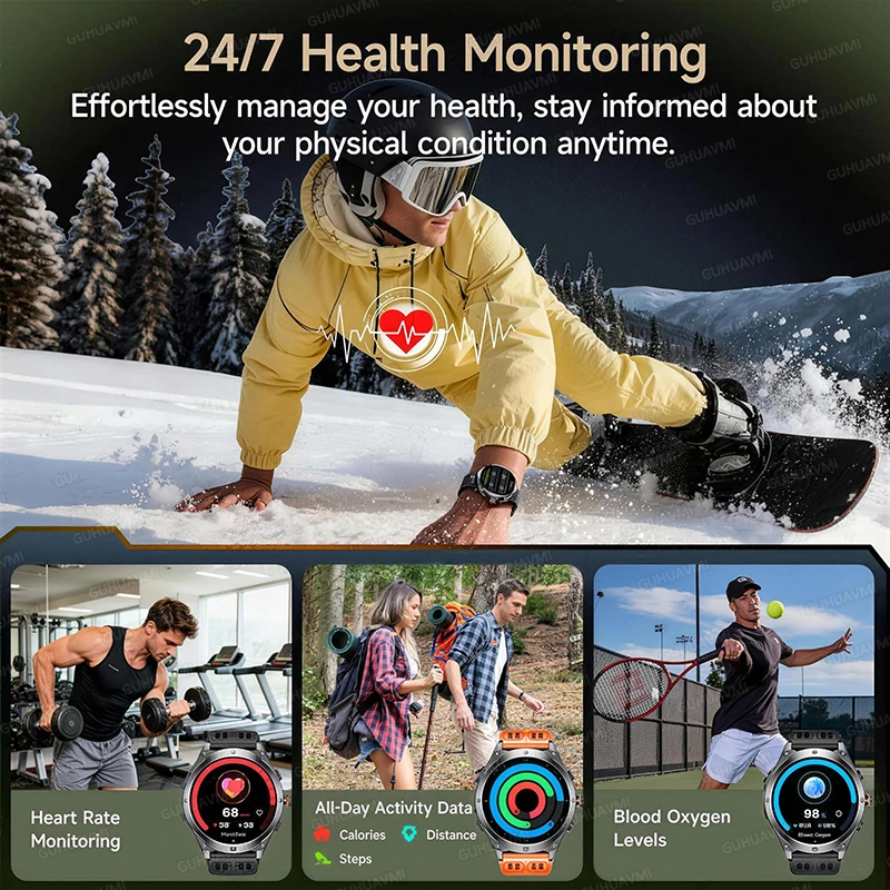 Nuovo Smartwatch GPS 2026 per Uomo, Navigazione con Mappa, Robusto e Durevole, Batteria Grande da 1000mAh, Impermeabile 10ATM, per Nuoto e 170+ Sport - Image 6