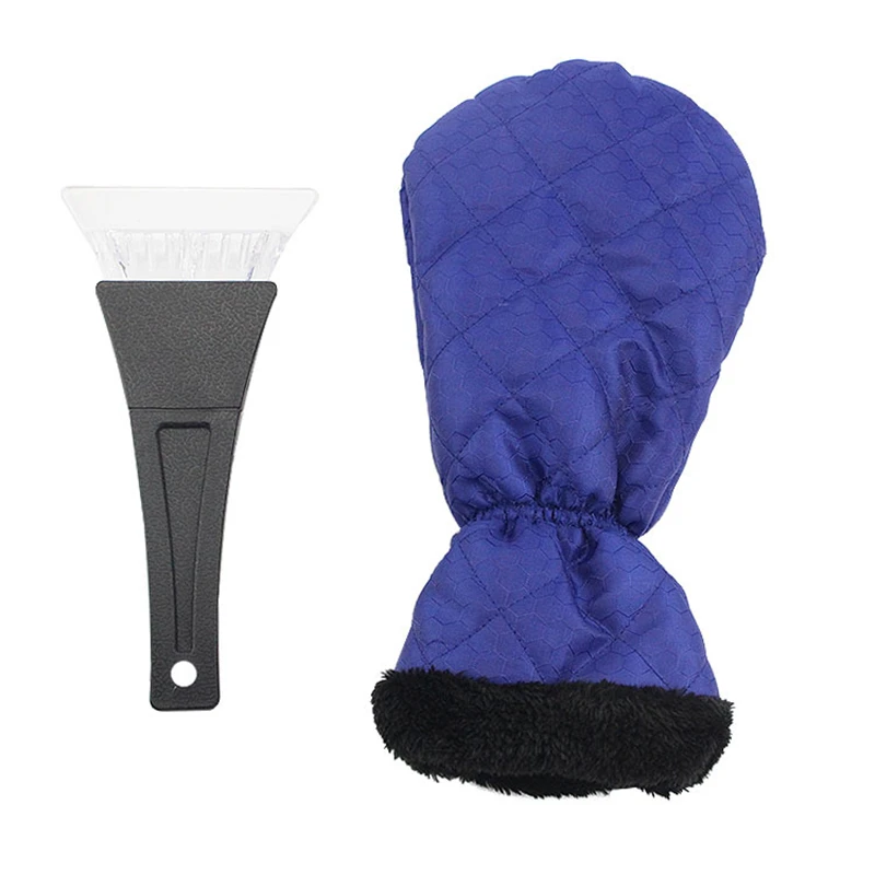 Ice Scraper Mitt for Car Detachable Cleaner No Scratch for Car Waterproof Snow Remover Glove