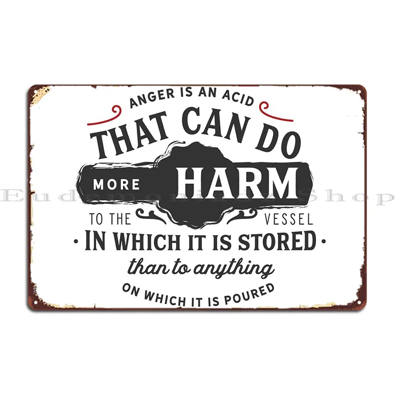 

Anger Is An Acid Metal Plaque Poster Printed Party Wall Decor Cave Wall Mural Tin Sign Poster