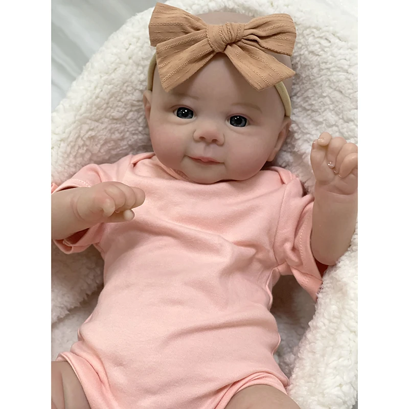 Npk 49Cm Baby Girl Julies Reborn Doll Soft Cuddly Body Realistico 3D Skin Paint Con Genesis Paint Venature Visibili Art Doll
