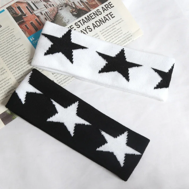 Elastic Pentagram Hair Bands Women Men Hairband Running Fitness Yoga Headbands Girls Head Hair Band Outdoor Sports Accessories