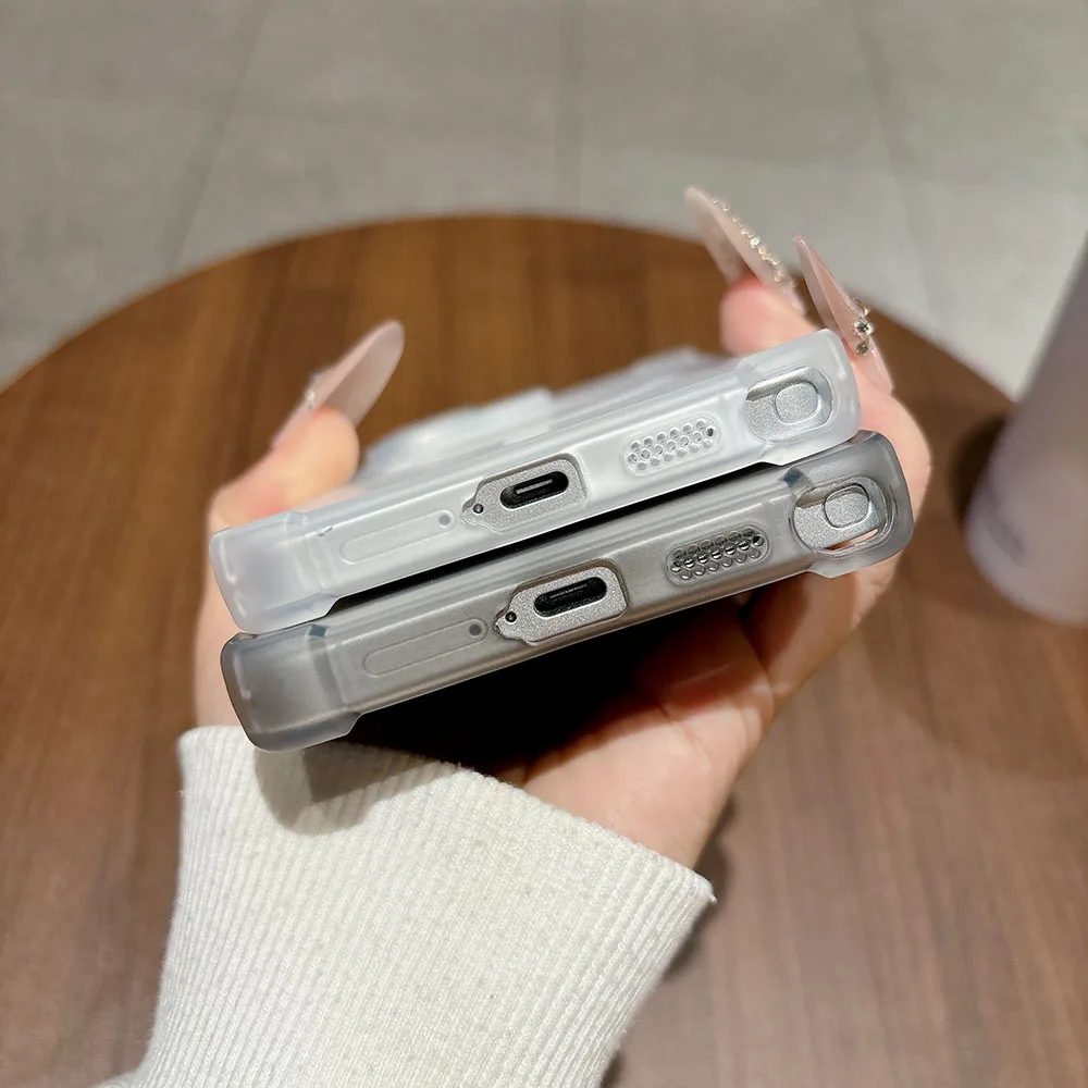 Shockproof Matte Translucent Silicone Soft Case with Magnetic Magsafe-Compatible Shell