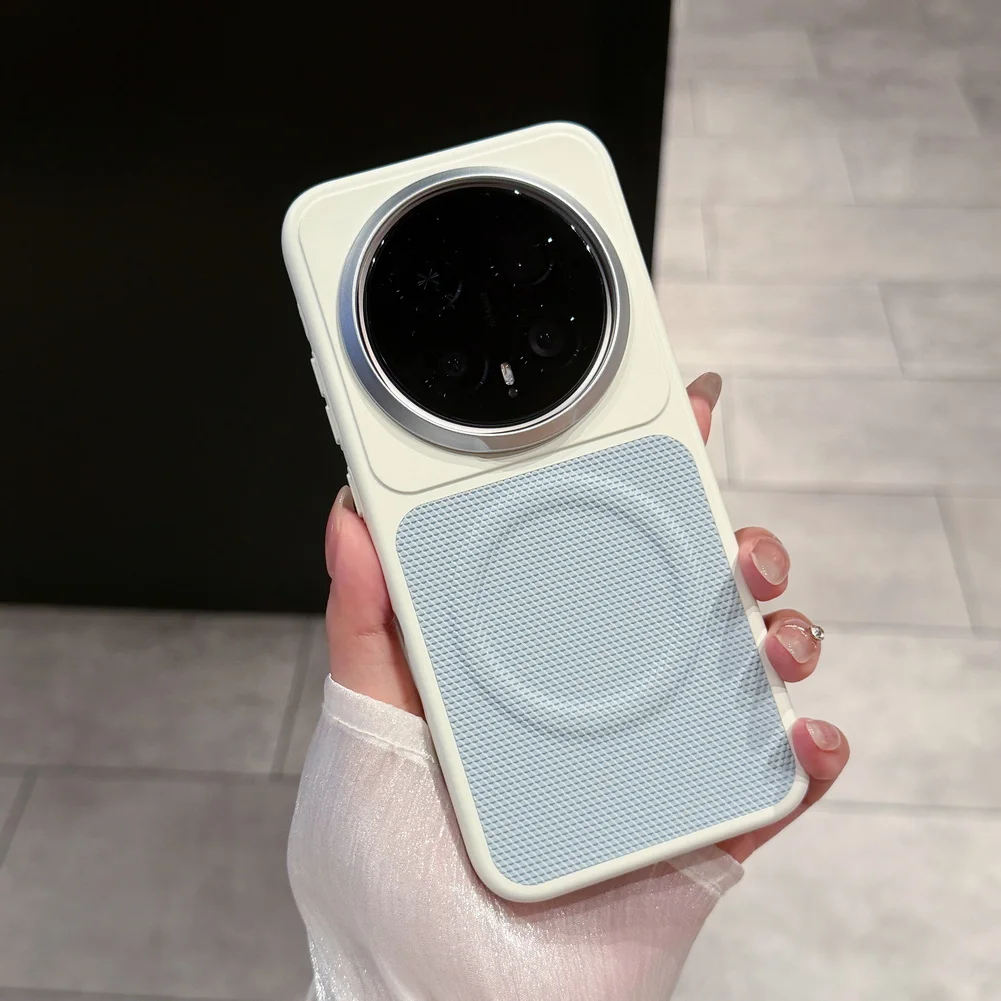 Grid Texture Anti-Slip Shockproof Phone Case with Raised Camera Bezel