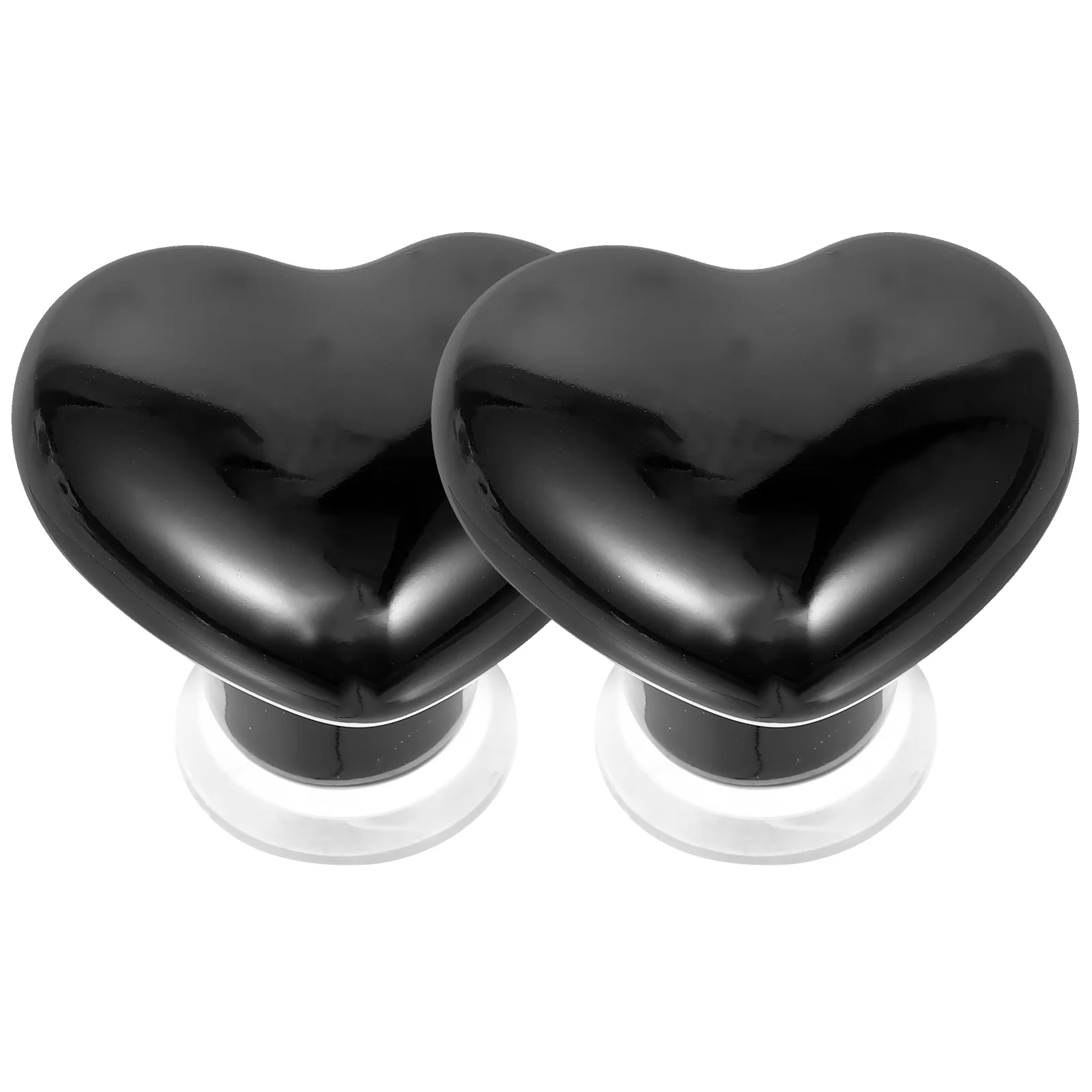 

2 pcs Heart Shaped Toilet Button Assistant Tools Toilet Tank Button Tops Handle for Home