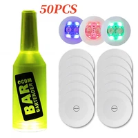 1/10/20/50PCS LED Coaster Lights Colorful Glowing Wine Bottle Stickers Mat Bar Wedding Party Lighting Decor  Wine Bottle Sticker 1