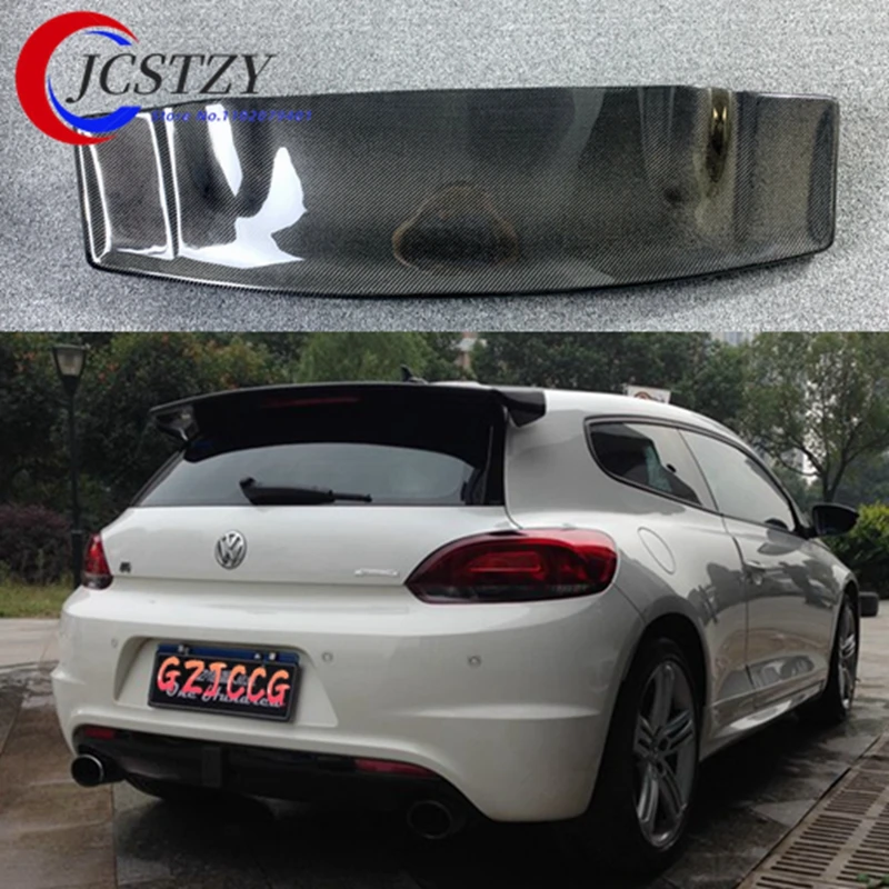 Votex Style Scirocco Spoiler Per Ala Sul Tetto Posteriore In Fibra Di Carbonio Per Volkswagen Vw Scirocco R 2010 ~ 2014
