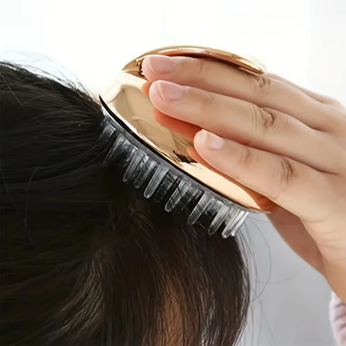 1pc rose gold shampoo brush, scalp massage comb, shampoo combbody massage brush, scalp cleaning brush