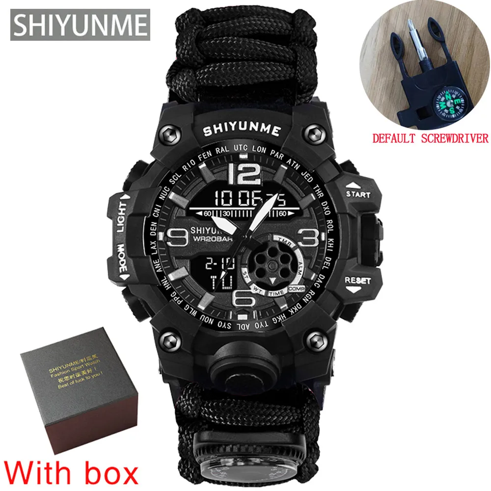 SHIYUNME New Sports Men's Watches Compass Luxury Military Quartz Watch Men Waterproof Male Clock relogio masculino 2022 