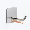 2PCS 304 Stainless Steel Single Hook Adhesive Hook Creative Hook No Punching Wall Metal Traceless Clothes Hook 2