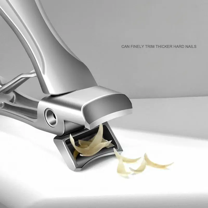 Nail Clipper Single Large Opening Anti Splash Foot Trimmer Tools Powder Steel Nail Clipper Set Household