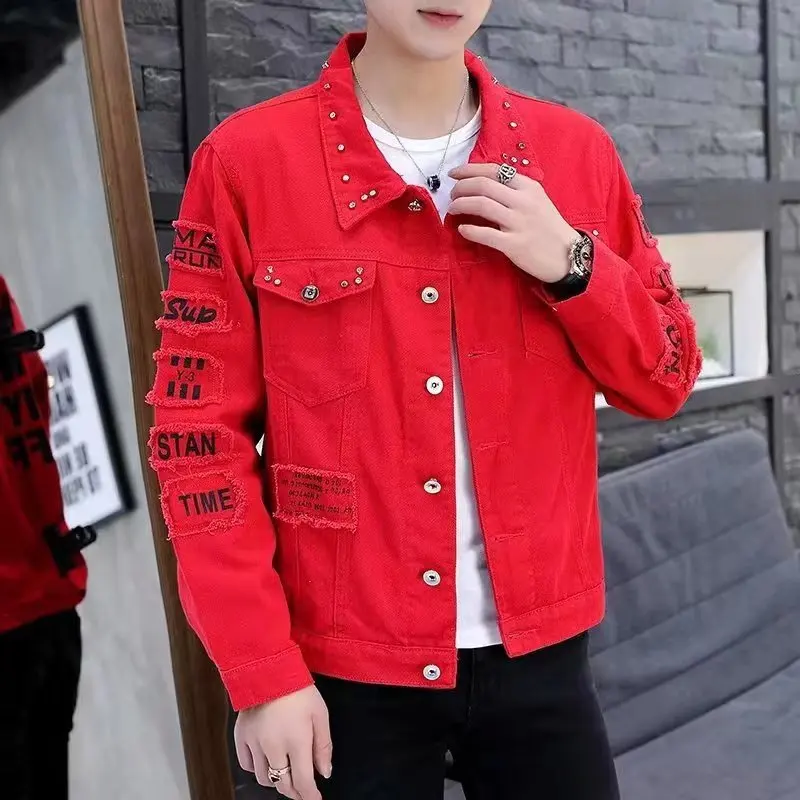 

Slim-fit denim jacket for men Trendy jacket Denim jacket for men casual clothes