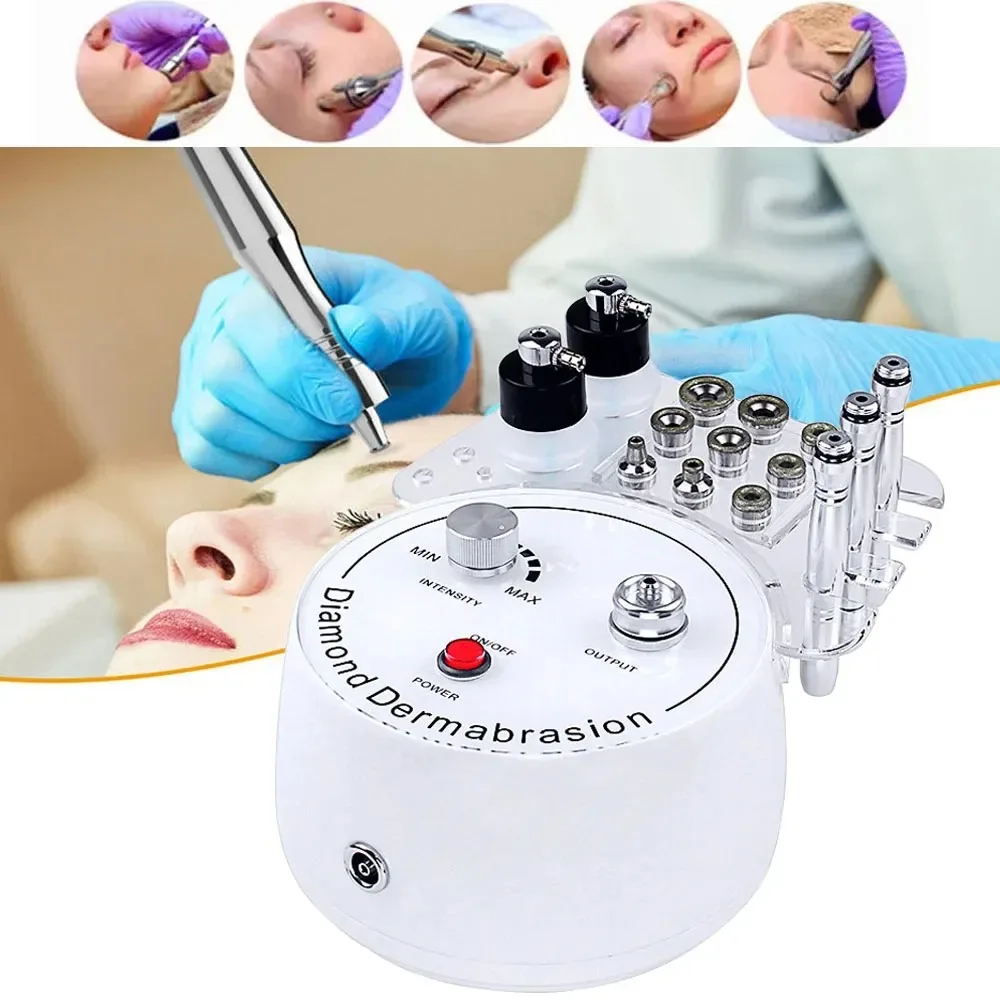 NEW 3 in 1 Diamond Microdermabrasion Beauty Machine Vacuum Suction Tool Water Spray Facial Moisten Face Exfoliate Skin Peeling
