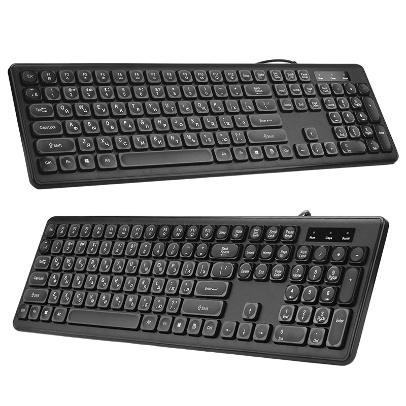 wired-keyboard-russian-108-keys-chocolate-keycaps-usb-office-keyboard
