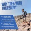 Fanuocetar Trekking Poles Lightweight Collapsible Hiking Poles for Snowshoe Backpacking Gear Pair of 2 Walking Sticks for Hiking 6