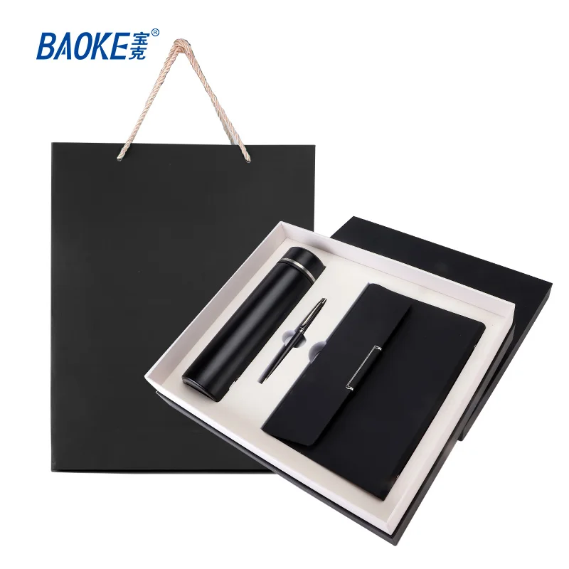 BAOKE T15 Exquisite Gift Box Set 4 Colors (Metal Gel Pen+Notebook+Vacuum cup） b5 grid notebook exquisite mind map notepad thicken blank notebook for college students sketchbook journal cuaderno