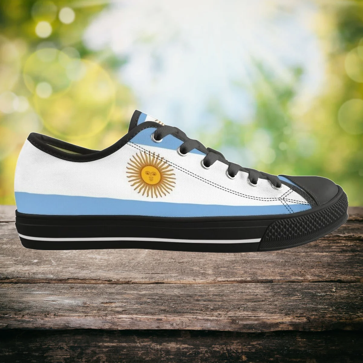 

Argentina Country Flag Sun PatternClassic Low Top Canvas Shoes Woman Men Autumn Winter Non-slip Running Sneakers Custom Image