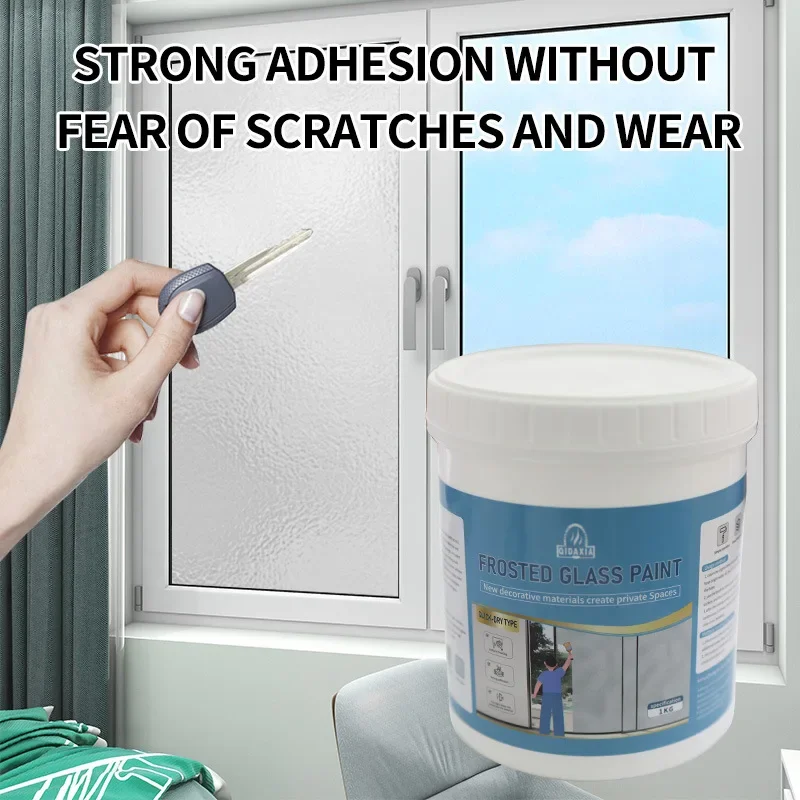 Frosted Matte Glass Paint - Bathroom Window Transformative Water-Based Coating