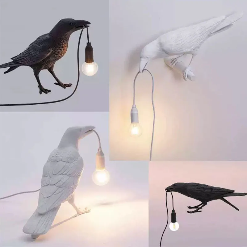 Nordic Lucky Bird Table Lamp Bedroom Bedside Living Room Table Lights Creative Resin Animal Lively Home Decor Lighting Fixture 6