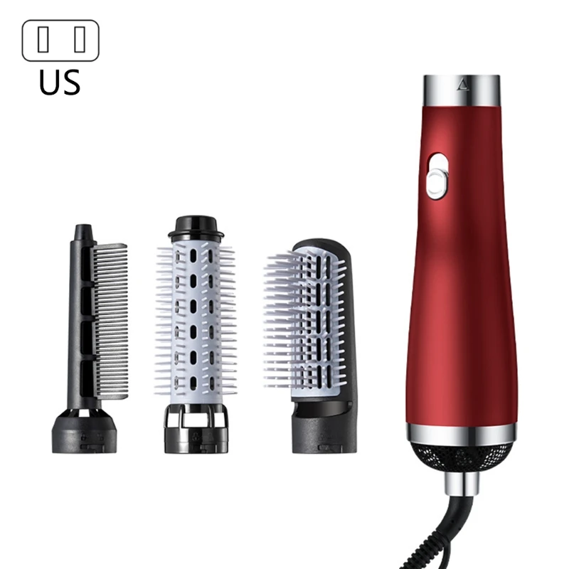 2023 New Hot Air Hair Dryer Brush, Multifunction Electric Hair Straightener Brush Negative  Fast Heat Curler Comb Styler 4