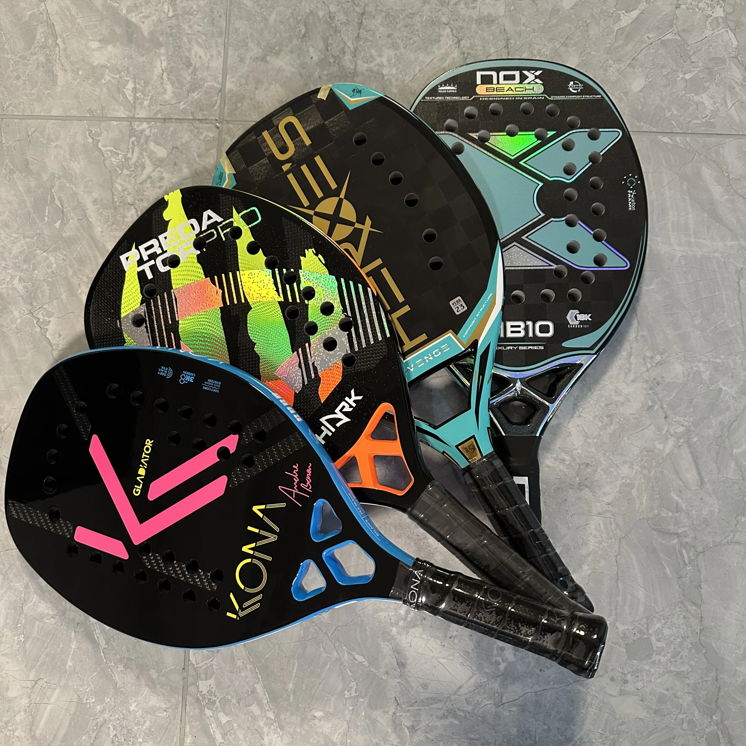 Tennis Racket Beach 3K Full Carbon Fiber Rough Surface Interlayer EVA Foam