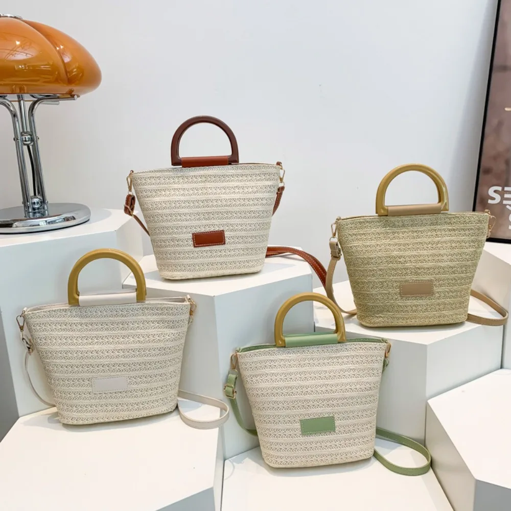 

Trendy Straw Woven Bag Hot Sale Large Capacity Casual Shoulder Bag Handbag Sexy