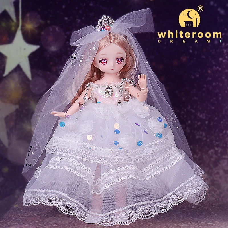 1/6 Bjd Puppe Hochzeit Kleid Anime Prinzessin Kleid Action-figuren Sphärische Gelenk Puppe Für Kinder Spielzeug Mädchen Cosplay 30cm lolita – Detail 17