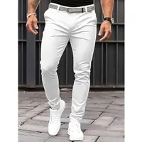 Jean slim décontracté pour hommes, nouvelle mode et tendance, noir et blanc, reliure sur les jambes 4