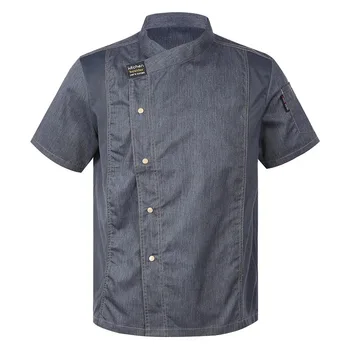 Cook Hotel Restaurant Canteen Cake Shop Cafe Shirt Cooking Costume Men Women Kitchen Work Uniform Adult Unisex Chef Jacket Coat