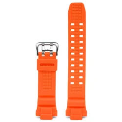 Sport Silicone Strap - Men's Rubber Bracelet Band Watch Accessory (Orange)