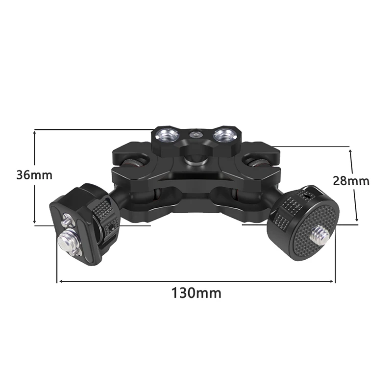 Magic Arm 360 Rotation Double Ball Head with Arri Pin 1/4 3/8 Screw Adapter for