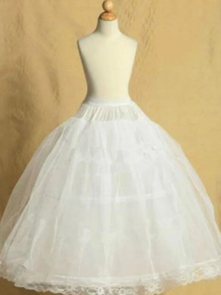 Kids Petticoats For Flower Girls Dresses Little Crinoline 2 Hoop Skirt Beautiful Petticoat Lolita Skirt Underskirt Vestido petticoat skirt petticoat underskirt lolita petticoat flower girl underskirt