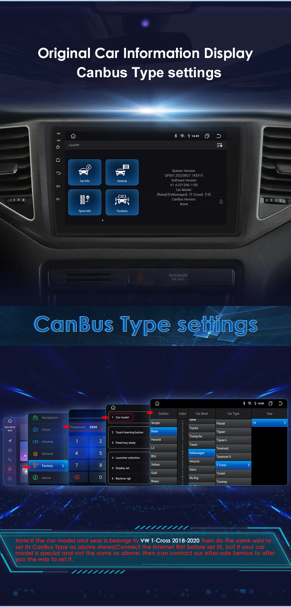Hizpo 7862 Car Radio Android Auto For VW Volkswagen MQB Polo Plus/T-Cross/Zoals T-Kruis/T- Roc Carplay Multimedia Player Stereo