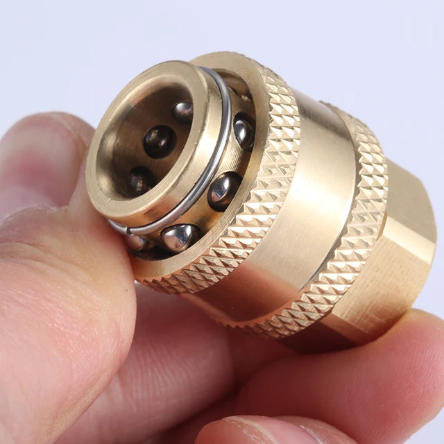 Nyomásmosó Adapter Sárgaréz/Acélcsatlakozó 1/4 "Női Gyors Csatlakozás M14*1,5 Női Szál Csatlakozó Kerti Tömlő Autó Mosás - Image 4