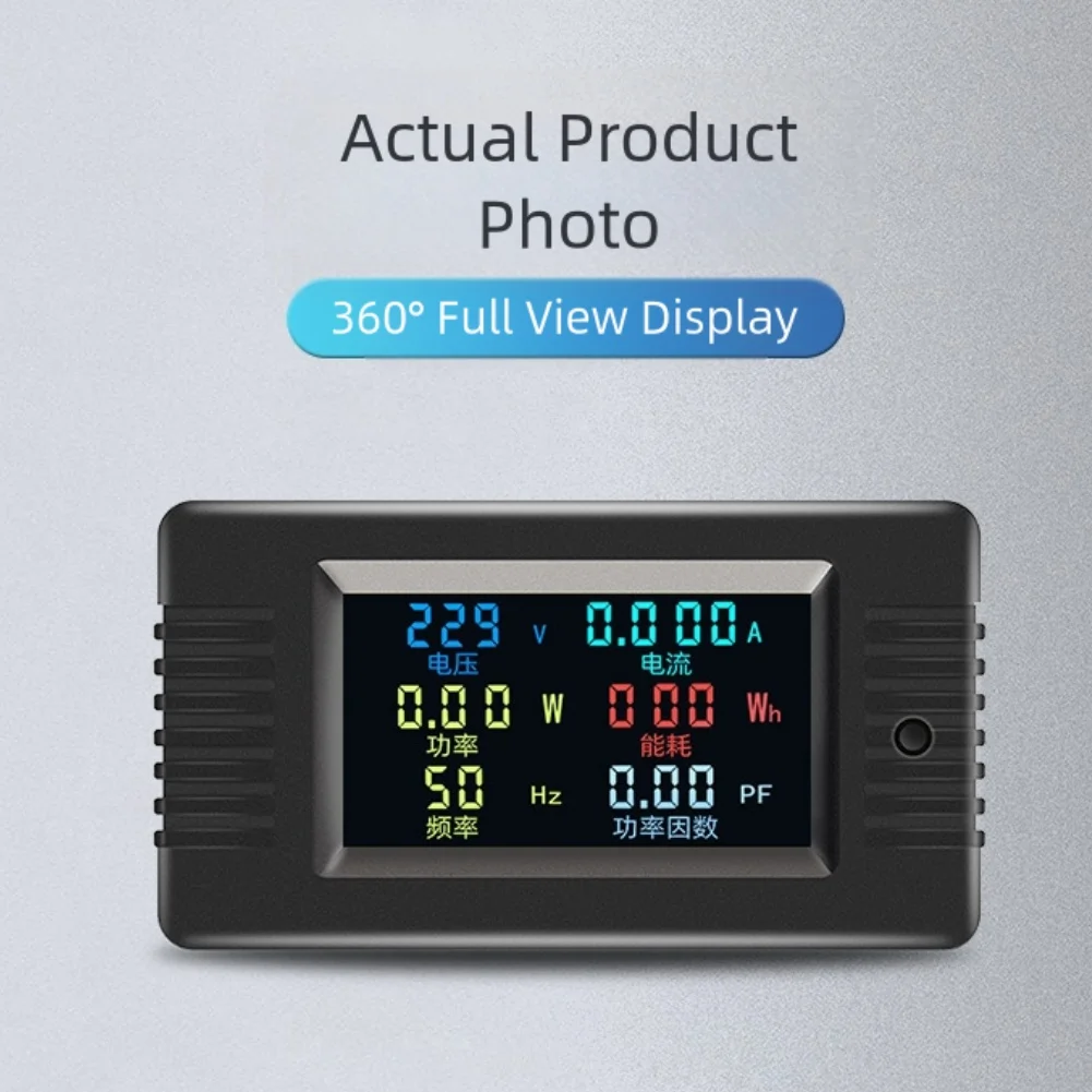 Y5GD 다기능 AC110V/220V 전류 전력계 컬러 LCD 디지털 디스플레이 전력 모니터 100A 고정밀 모니터