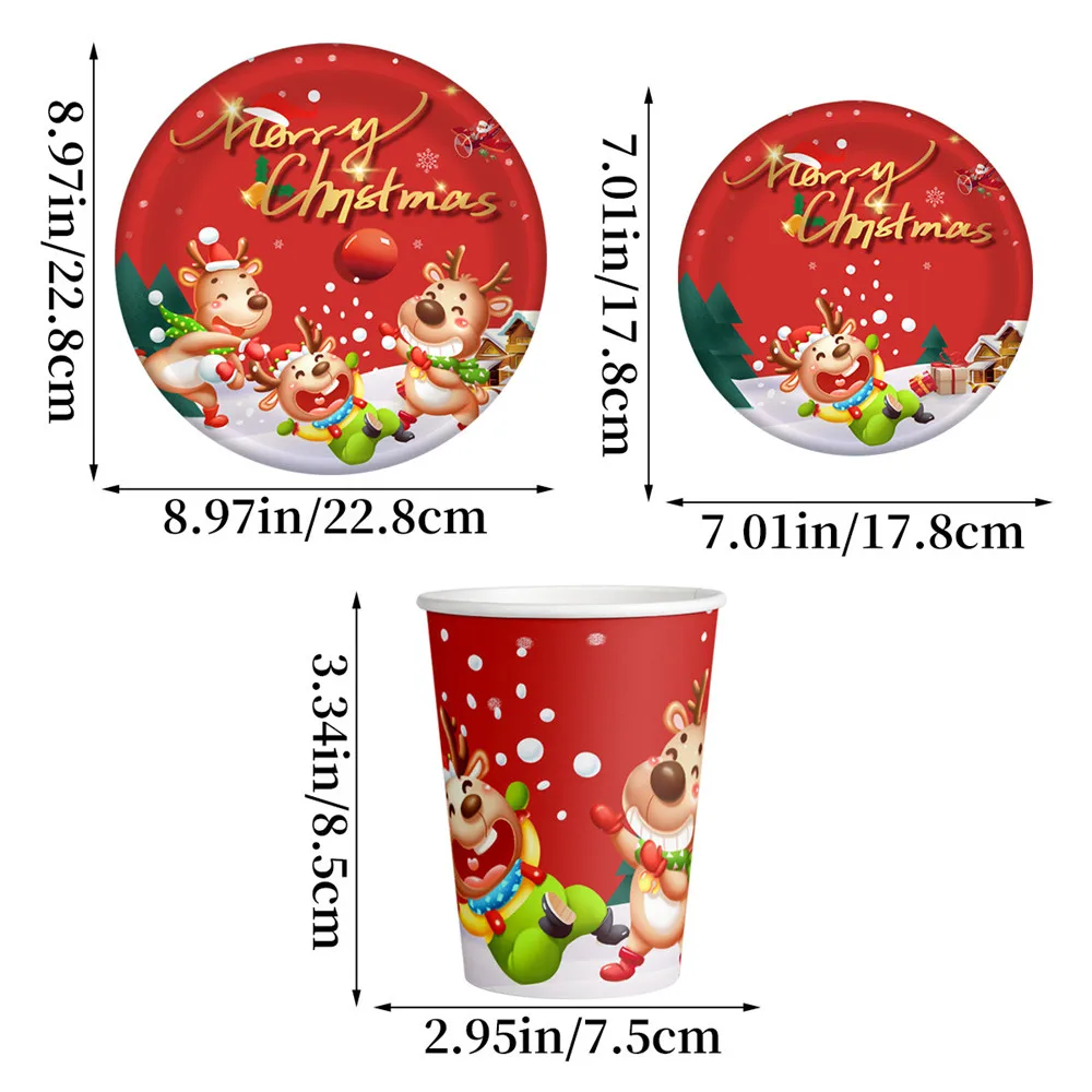 10pcs Halloween Disposable Tableware Sets Christmas Paper Plates Cups Ghost Pumpkin Halloween Party Decorations