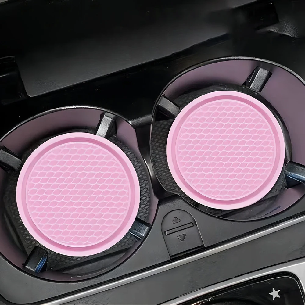 2PCS Car Cup Coasters Travel Cup Holder Universal Non-Slip Holders Embedded In Ornaments Coaster Car Interior Accessories Cup Holder Coasters Cup Holder Insert