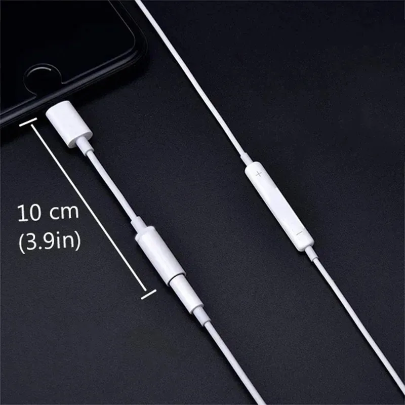 아이폰12 13 14Pro Max 12Mini SE 2025 XS XR X 8 7 + IOS용 조명 헤드폰 어댑터 1-10개, 3.5mm 잭 AUX 오디오 케이블