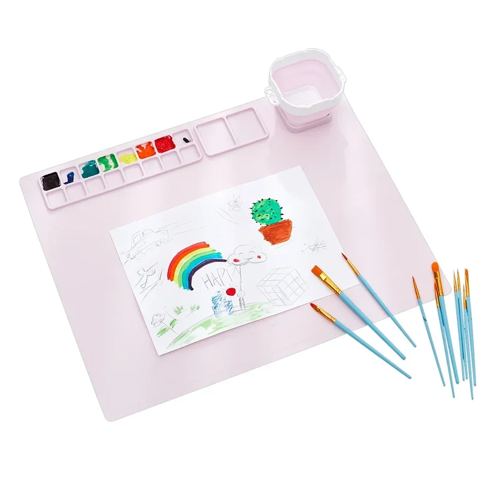 Tappetino In Silicone Per Pittura 51x41cm - Per Bambini E Artigianato Fai Da Te