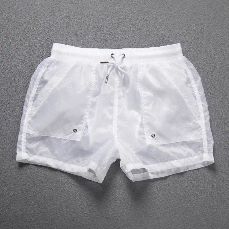 Boxer briefs swim trunks swim briefs Seobean Transparent mens swim shorts 5 inch Swimming trunks For man Sexy swimwear See through beach boxer briefs Zwembroek