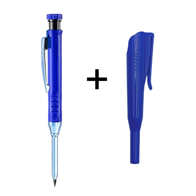 New 2.8mm metal woodworking automatic pencil, 6 colors, with pen holder, built-in pencil sharpener, (1 pen+1 pen holder) 6