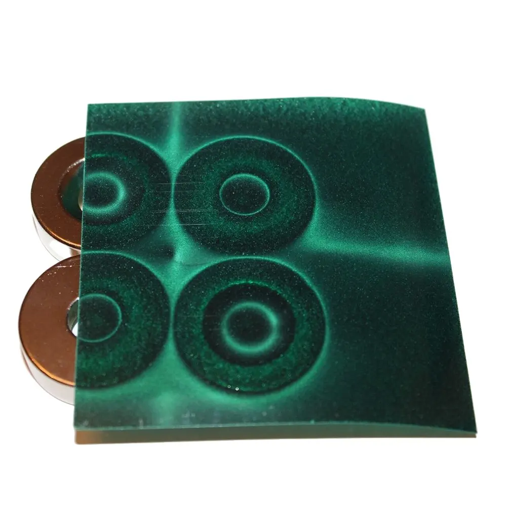 Magnetic Viewing Film 100x100mm Magnetic Field Viewer Viewing Film Pattern Display Membrane Magnetic Card Detector Educational Tool 1pc